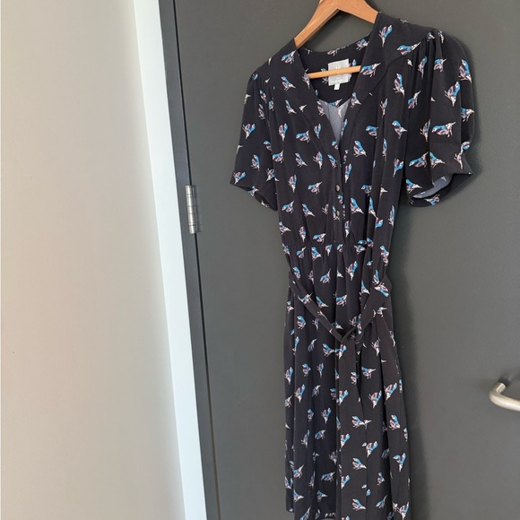 Karen Walker HI THERE (Anthropologie) size 6 EUC Dress with Blue Floral Design - Picture 7 of 14
